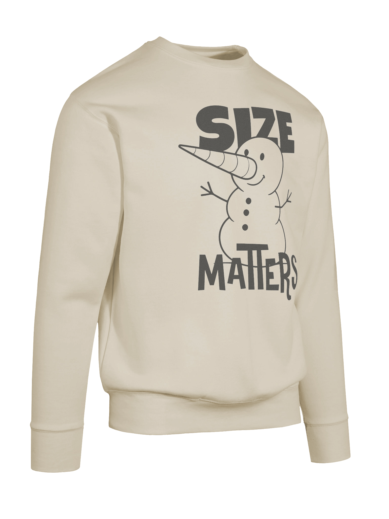 Funny Snowman "Size Matters" Pi Sweatshirt | Sarcastic Winter Crewneck product image (10)