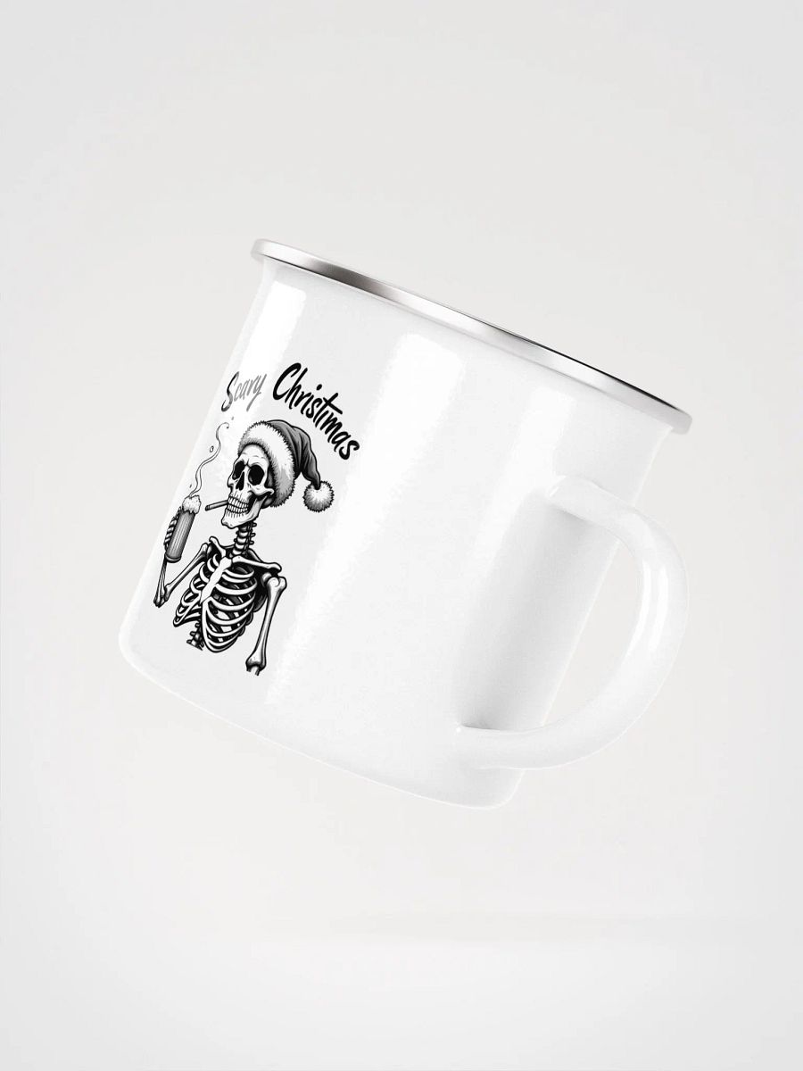 Scary Christmas Skull Enamel Mug product image (3)