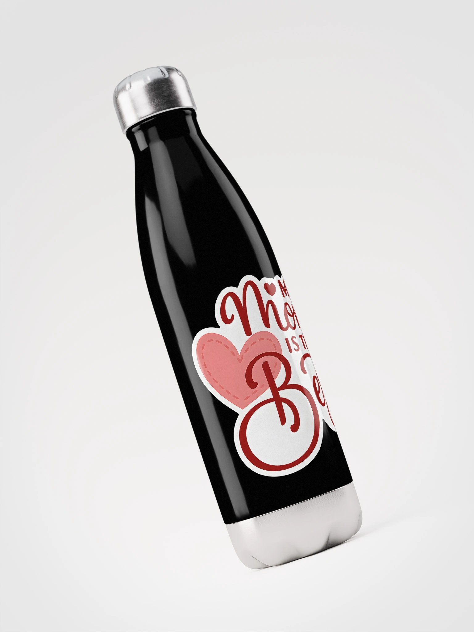 My Mom is the Best Water Bottle | Heart & Script Font Mom Gift | Cute Hand-Lettered Mother’s Day Bottle product image (5)