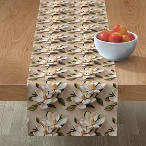 Seamless Pattern - Magnolia Pattern 2 on Beige Background product image (8)