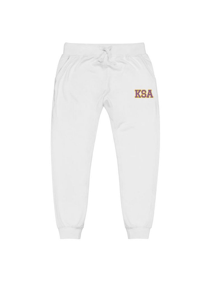 KSA Embroidered Sweatpants (White) product image (1)