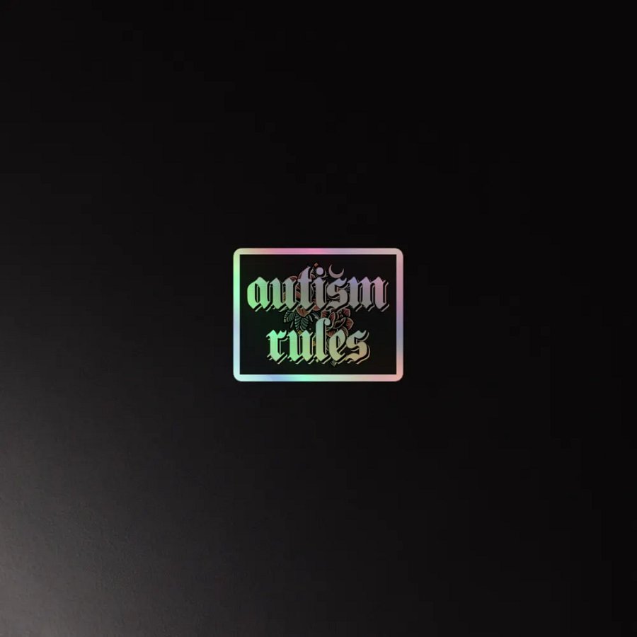 Autism Rules Holographic Sticker Sheet product image (4)