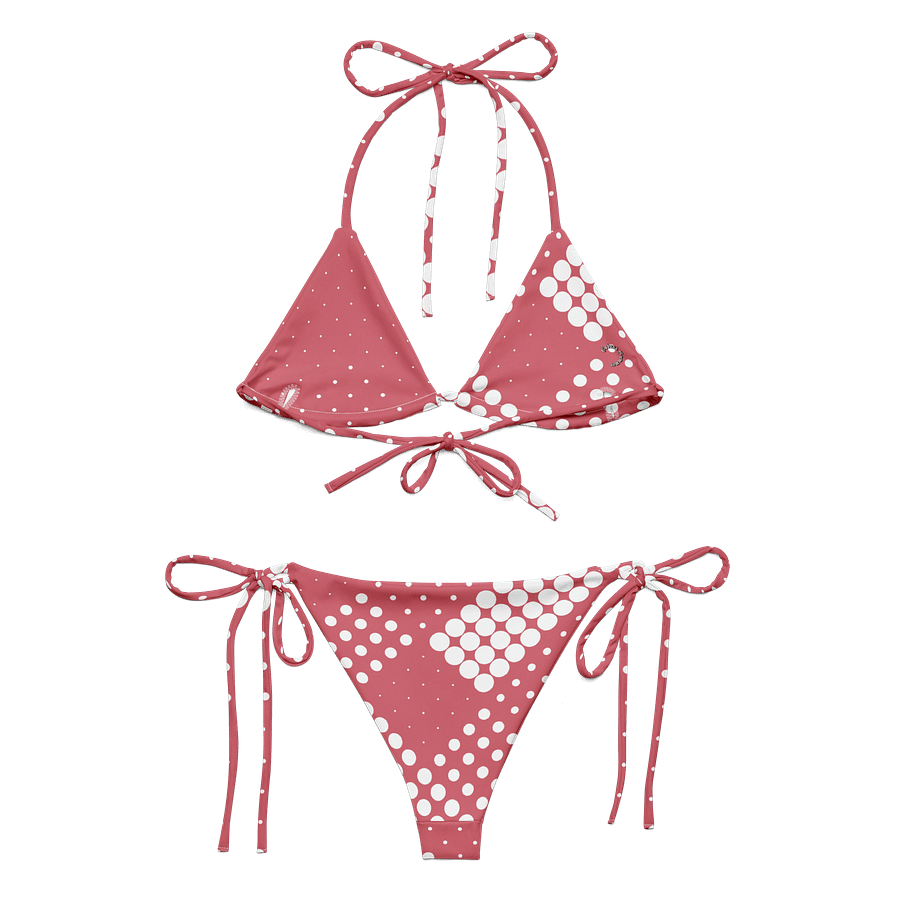 Red Diamond Dots Recycled String Bikini Set product image (1)