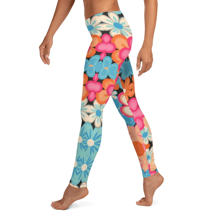 Retro Floral Fantasy All-Over Print Leggings product image (2)