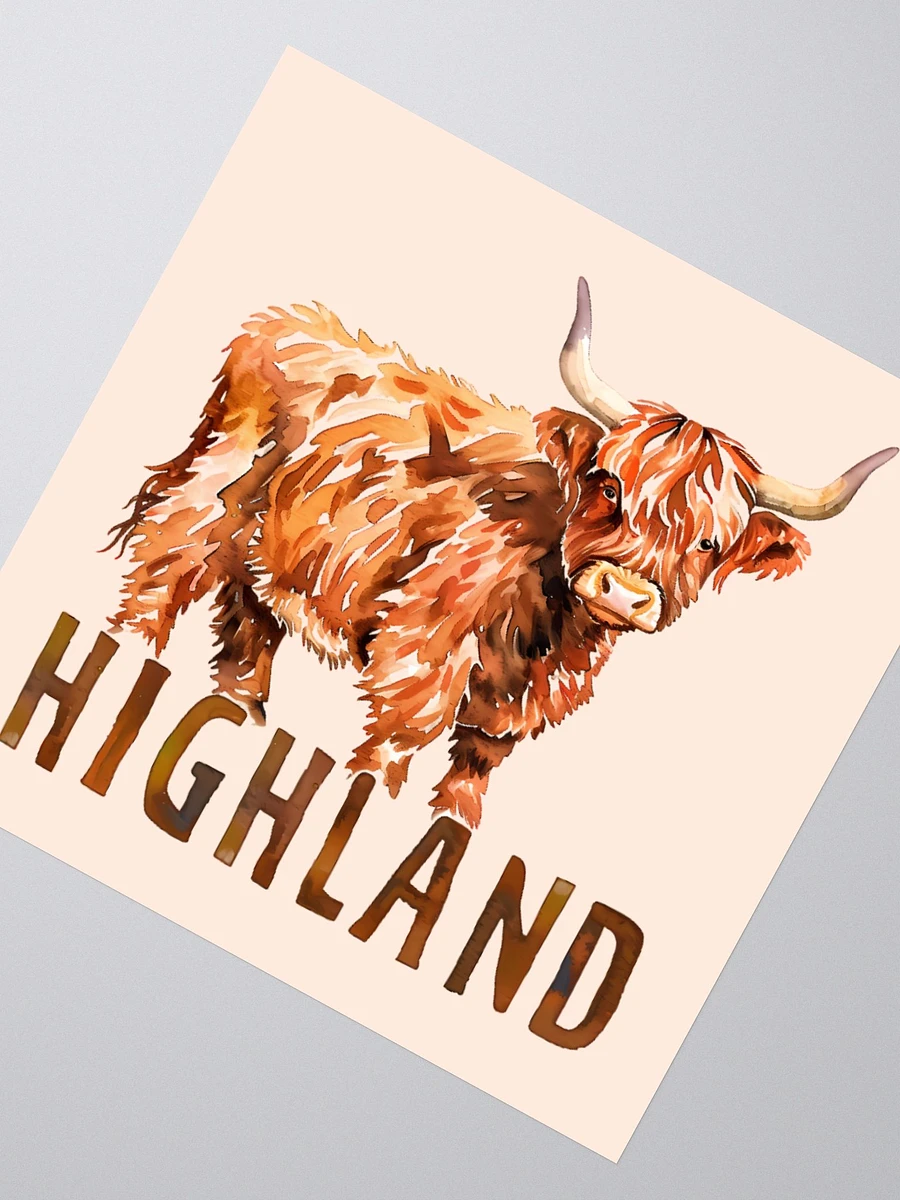 Highland Cow Sticker product image (2)