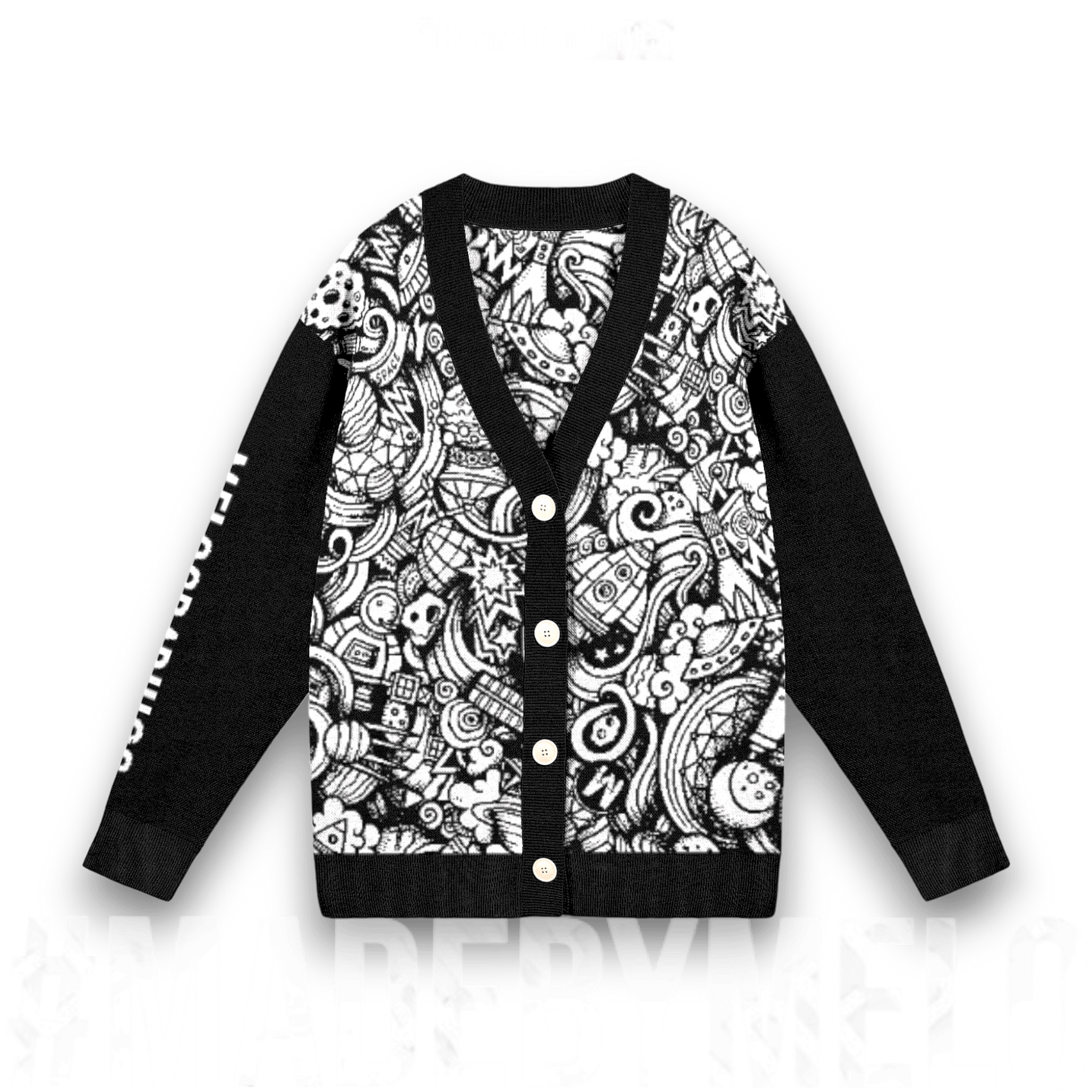 Dark Space Scribble - Knit Sweater [Cardigan] | #MadeByMELO product image (1)