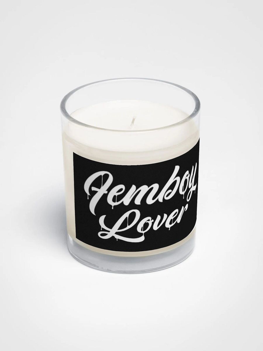 Femboy Lover (White Text) Unscented Candle product image (2)