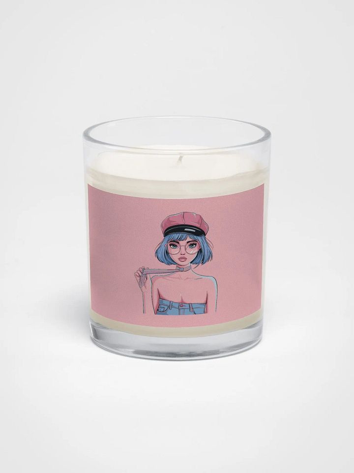Whimsical Blue Hair & Beret Soy Wax Candle product image (1)