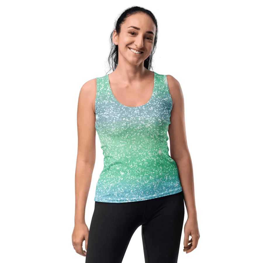 Glitter Unicorn Texture Design Tank Top (8) product image (10)