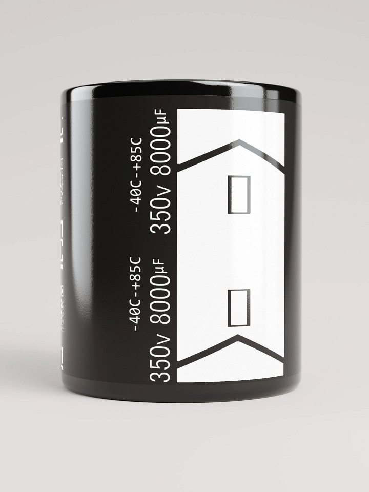 Capacitor Glossy Mug - 11oz Size - BLACK product image (1)
