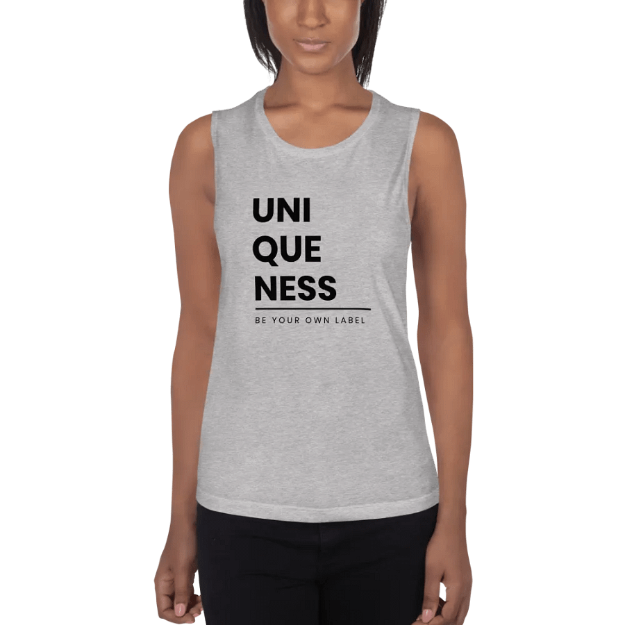 UNIQUENESS Flowy Black Muscle Tank product image (1)