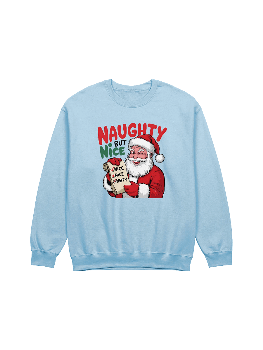 Naughty But Nice Santa Christmas Sweatshirt – Soft, Cozy & Festive! product image (1)