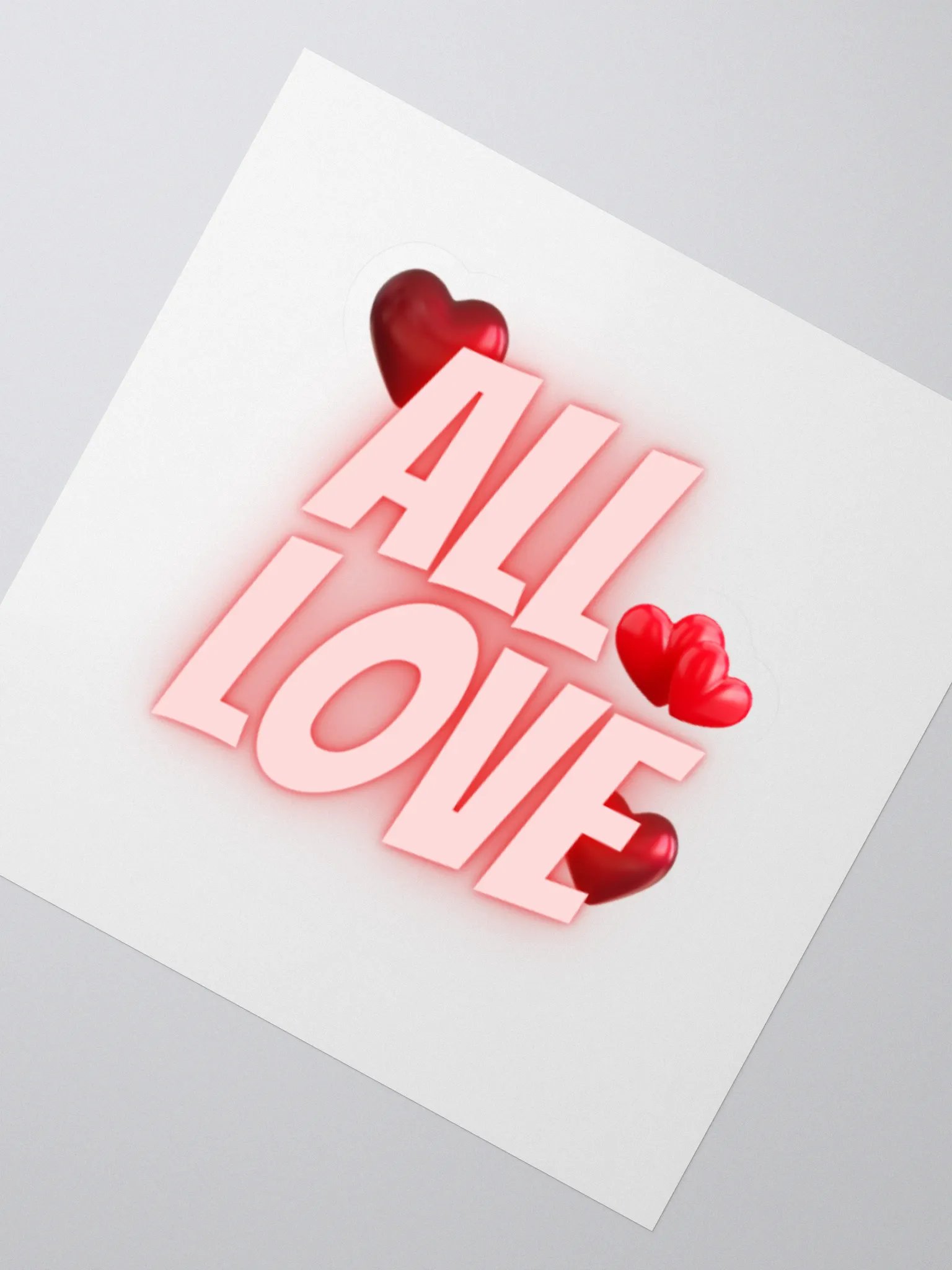 All Love Kiss Cut Stickers product image (2)