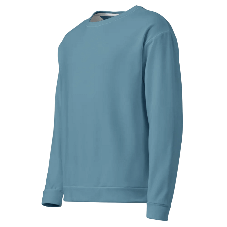 Plain Medium Light Blue Soft Summer Unisex Recycled Polyester Heavyweight Premium Sweatshirt by Treasure Pie product image (5)
