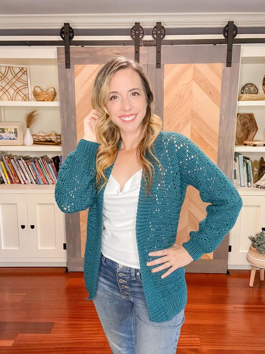 Diamond Crochet Cardigan Video Tutorial (9 Sizes) product image (8)
