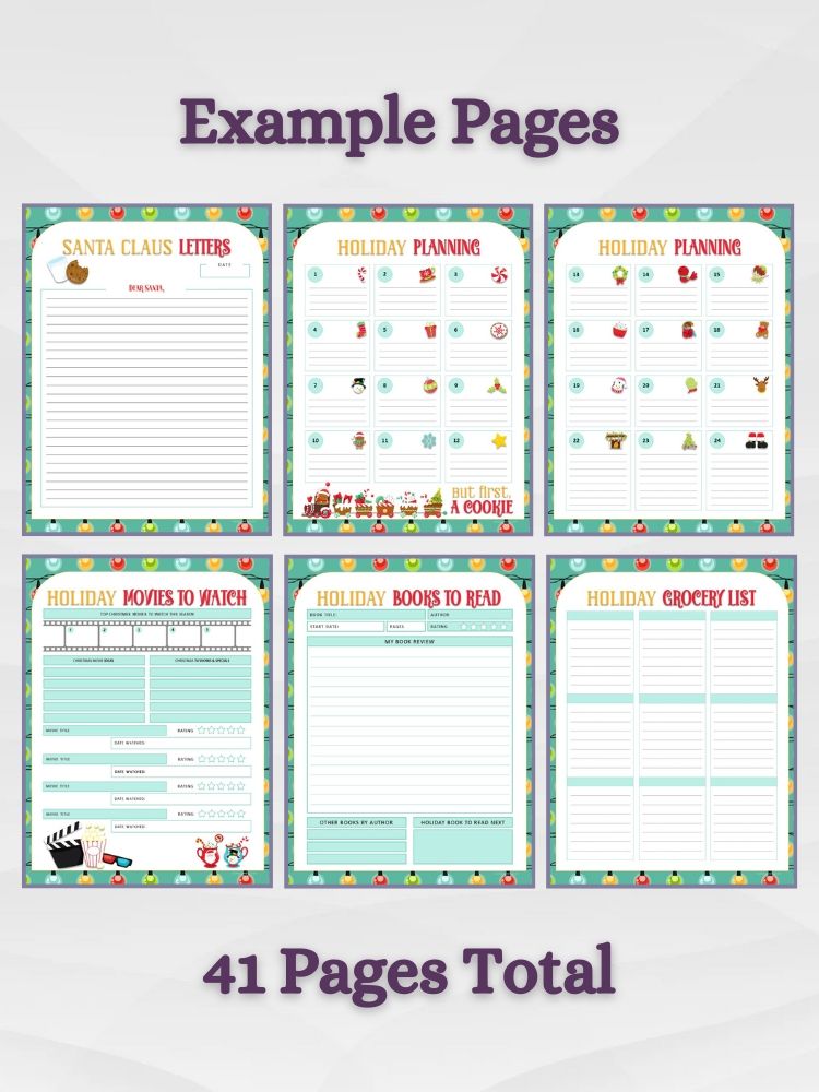 Printable Holiday Planner for Christmas and New Year's Eve product image (4)