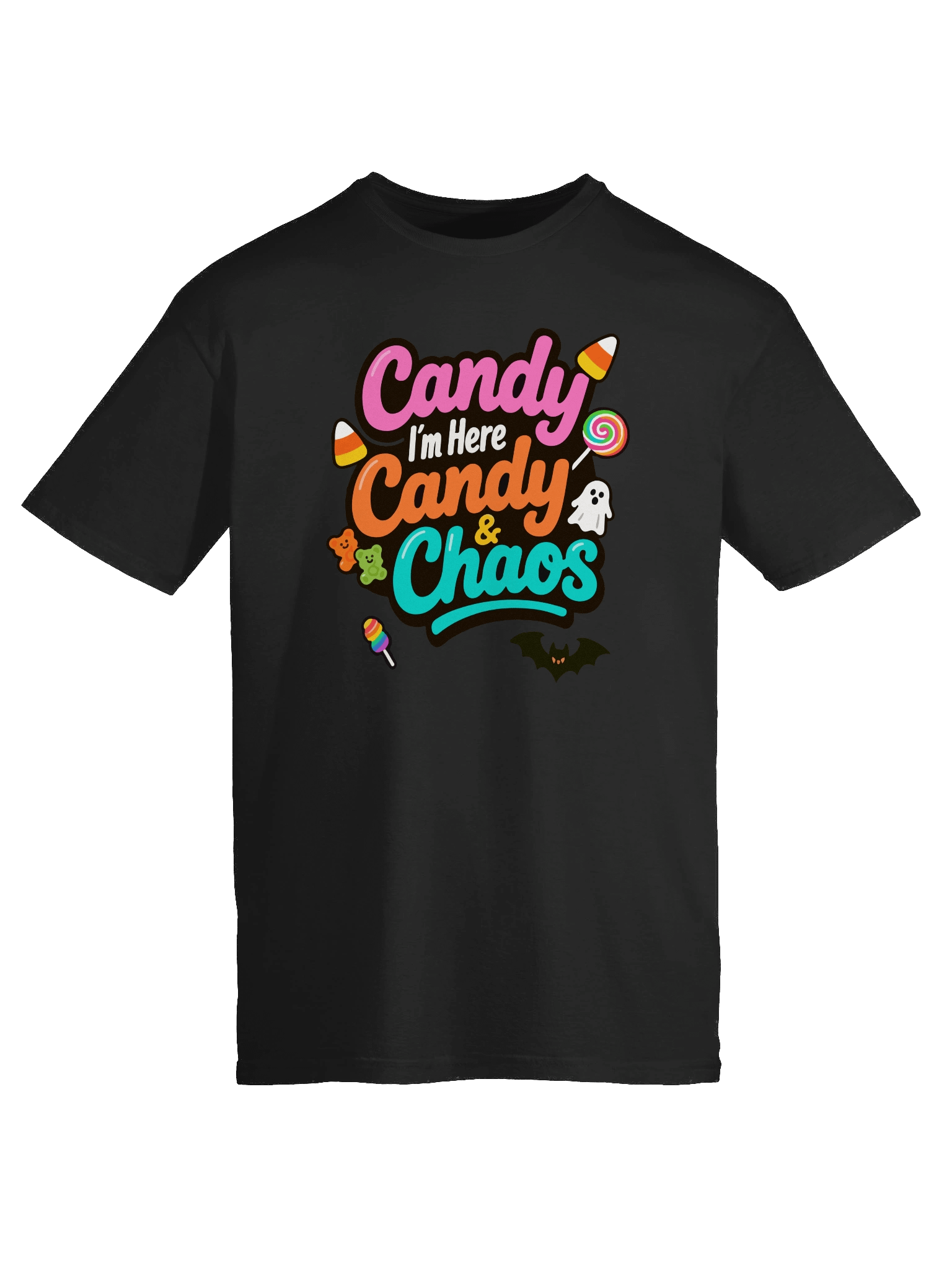 I’m Here for the Candy & Chaos" Halloween T-Shirt – Fun & Spooky 2025 product image (17)