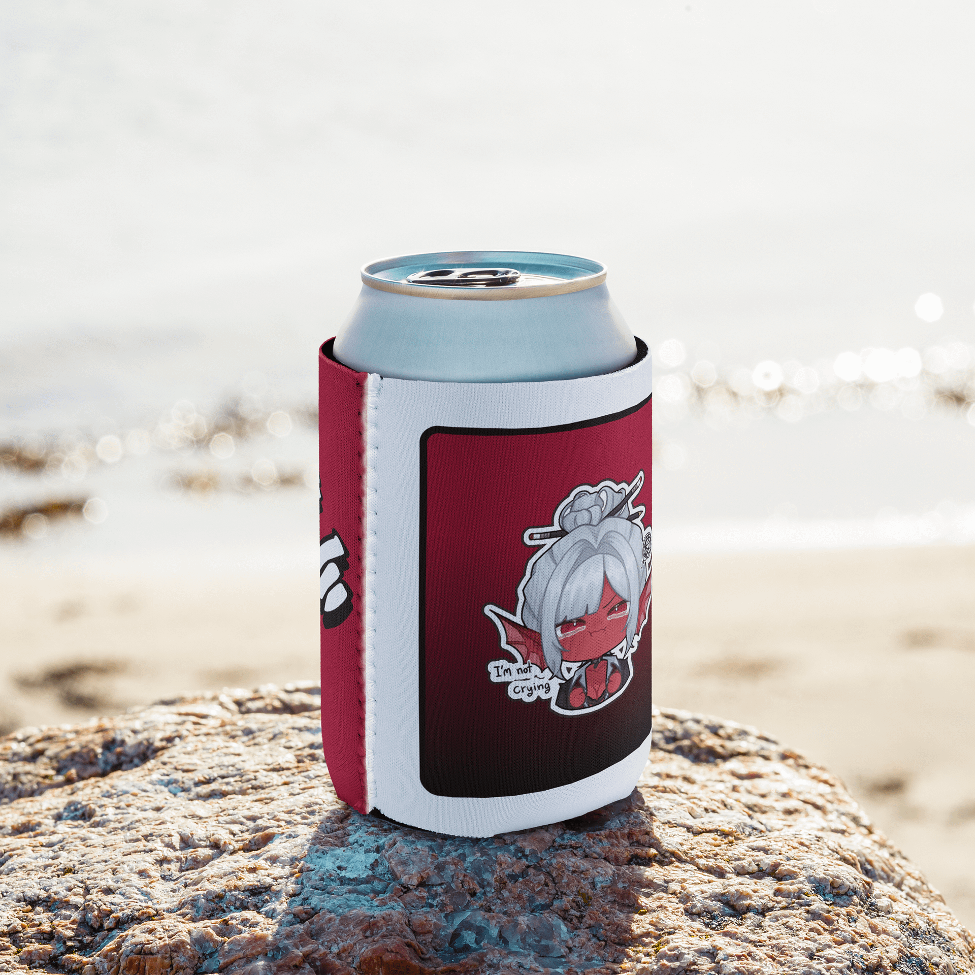 Not Crying Emote Coozie (Red) product image (9)