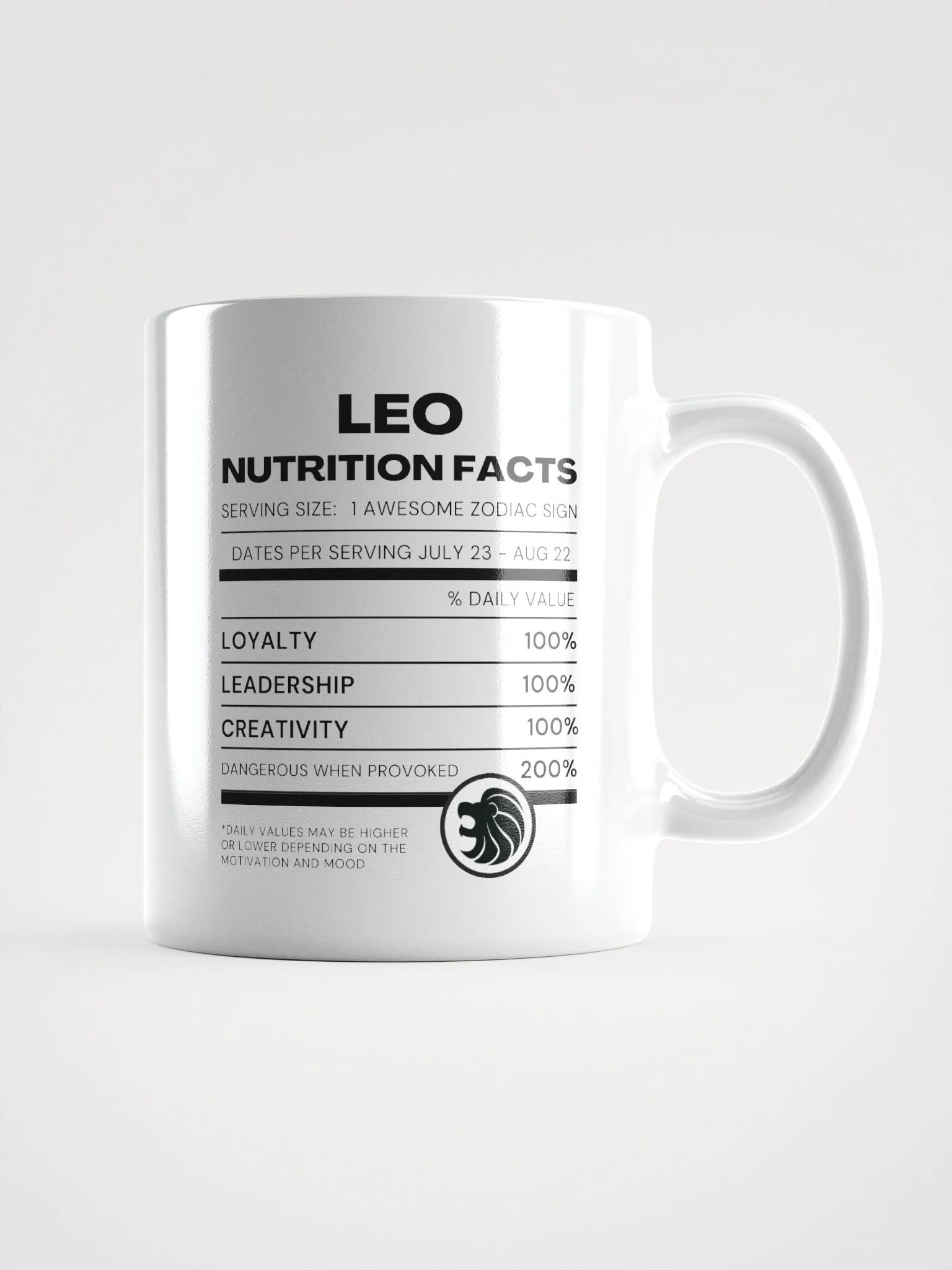 Leo Nutrition Facts Mug product image (2)