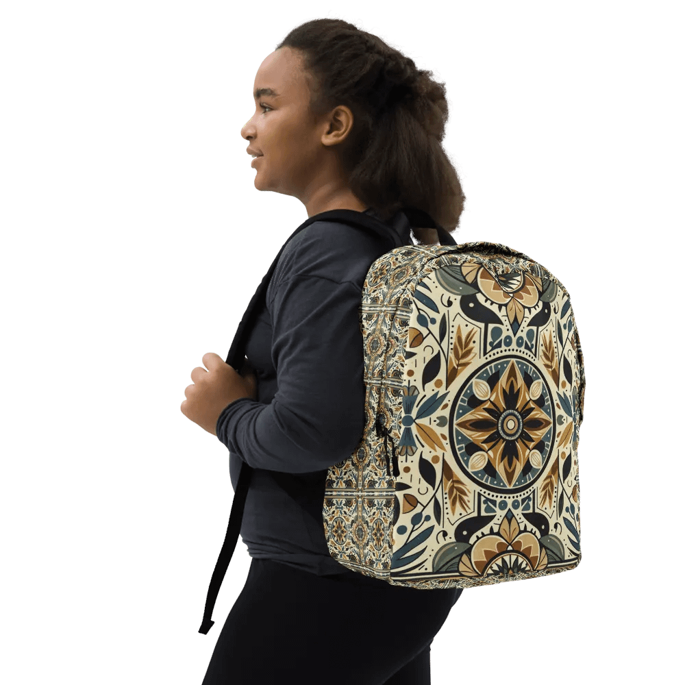 Mandala Medley Backpack: Ethereal Blue & Yellow Florals product image (2)