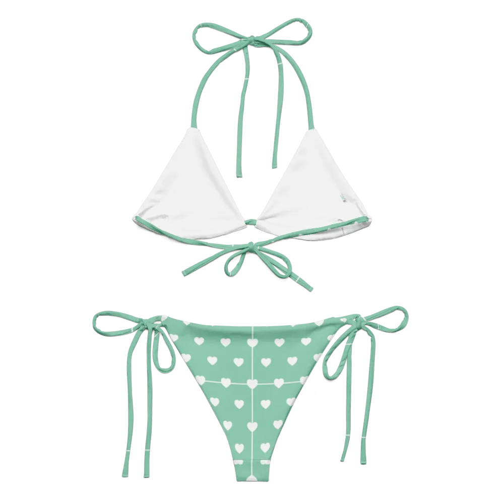 Pastel Heart Seamless Pattern String Bikini - v1 product image (5)