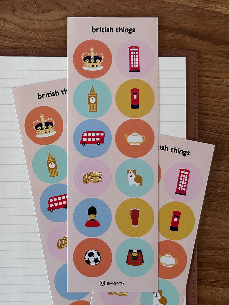 Sticker Sheet - British Things product image (2)