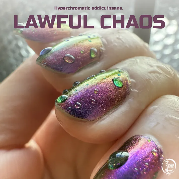 LAWFUL CHAOS - Purple Gold Red Green Multichrome Nail Polish product image (1)