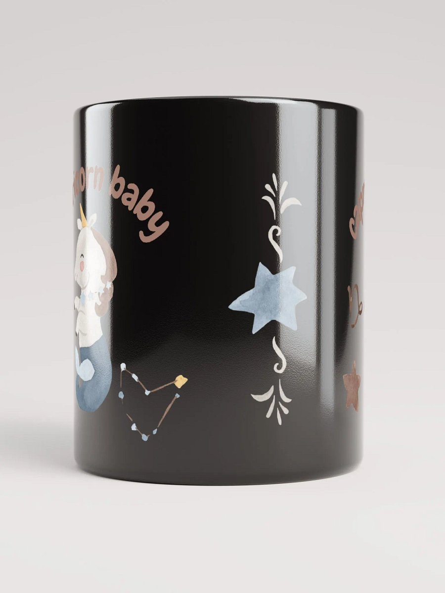 Capricorn Baby December 22 – January 19 BLACK GLOSSY MUG Baby Gift, New Baby Gift, Fun Astrology Gift product image (10)