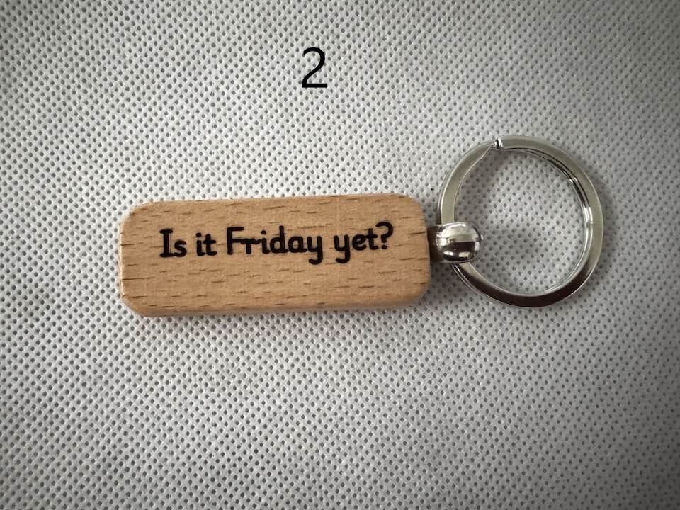 Wooden Engraved Keychains with Sayings & Quotes | Sweet, Sassy, Friendship & Love (4) product image (2)
