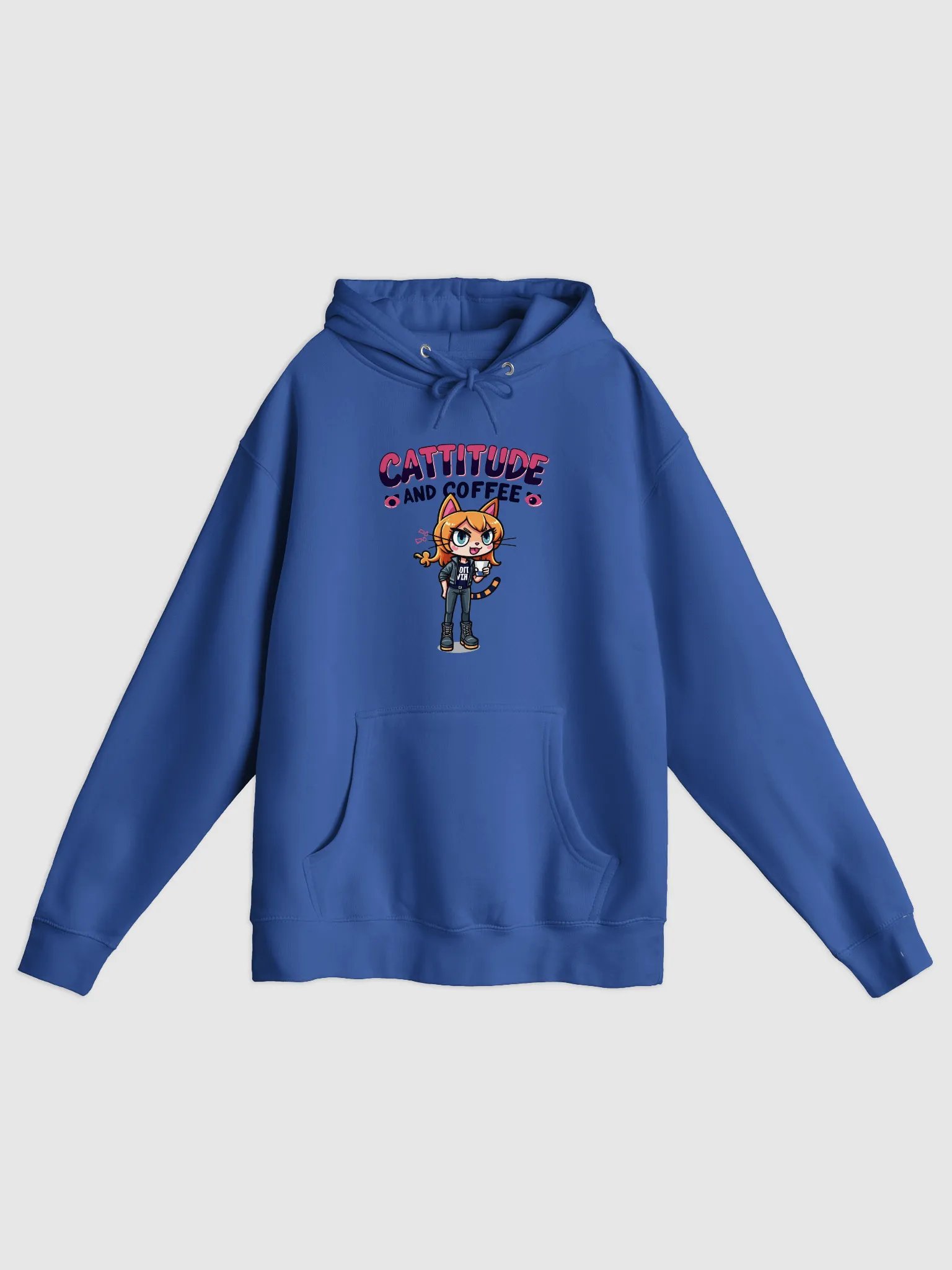 Cattitude and Coffee Premium Hoodie product image (3)