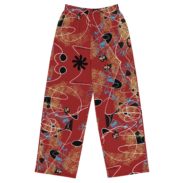 Scribble-Wear #4 Wide Unisex Pants/Tomato Red product image (1)