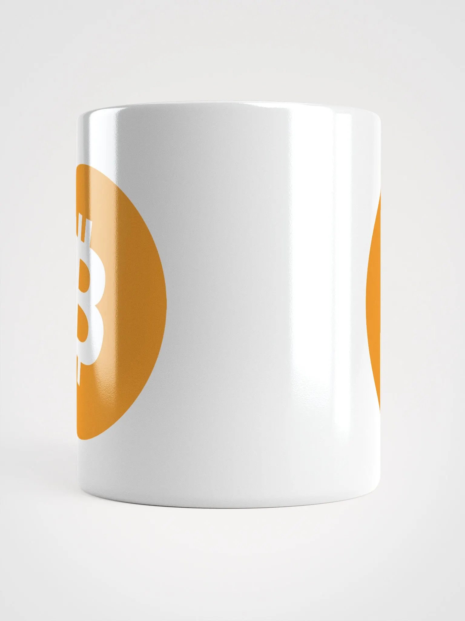 Bitcoin Logo White Glossy Mug product image (2)