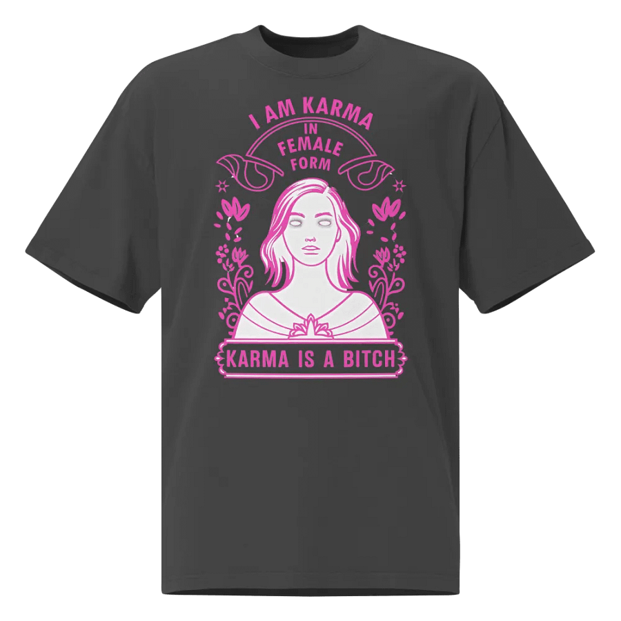 Karma-Inspired Oversized Faded T-Shirt product image (1)