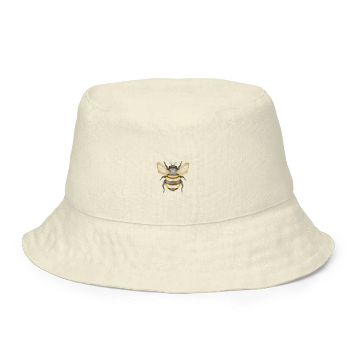 BEES & BLOOMS & BUTTERFLIES GARDEN Reversible Bucket Hat - Designer Gartenhut für Bienenfreunde product image (2)