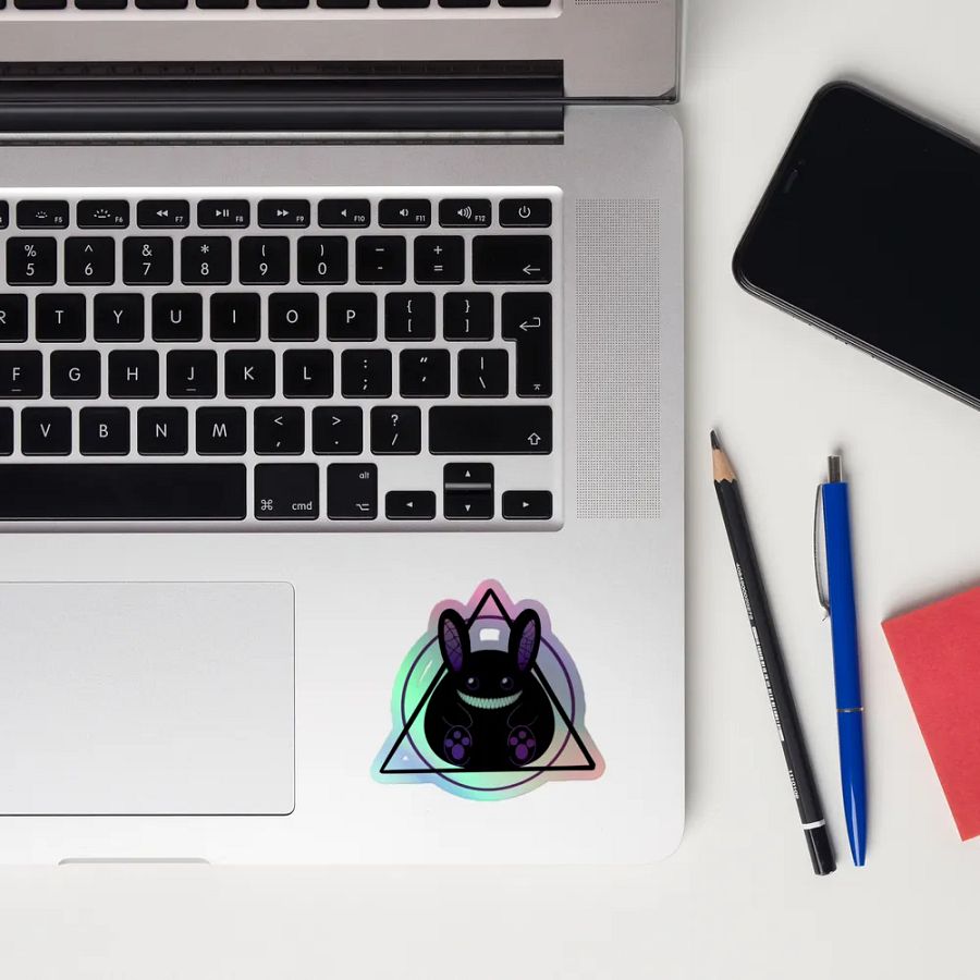 Glowing Grin Holographic Sticker Sheet product image (12)