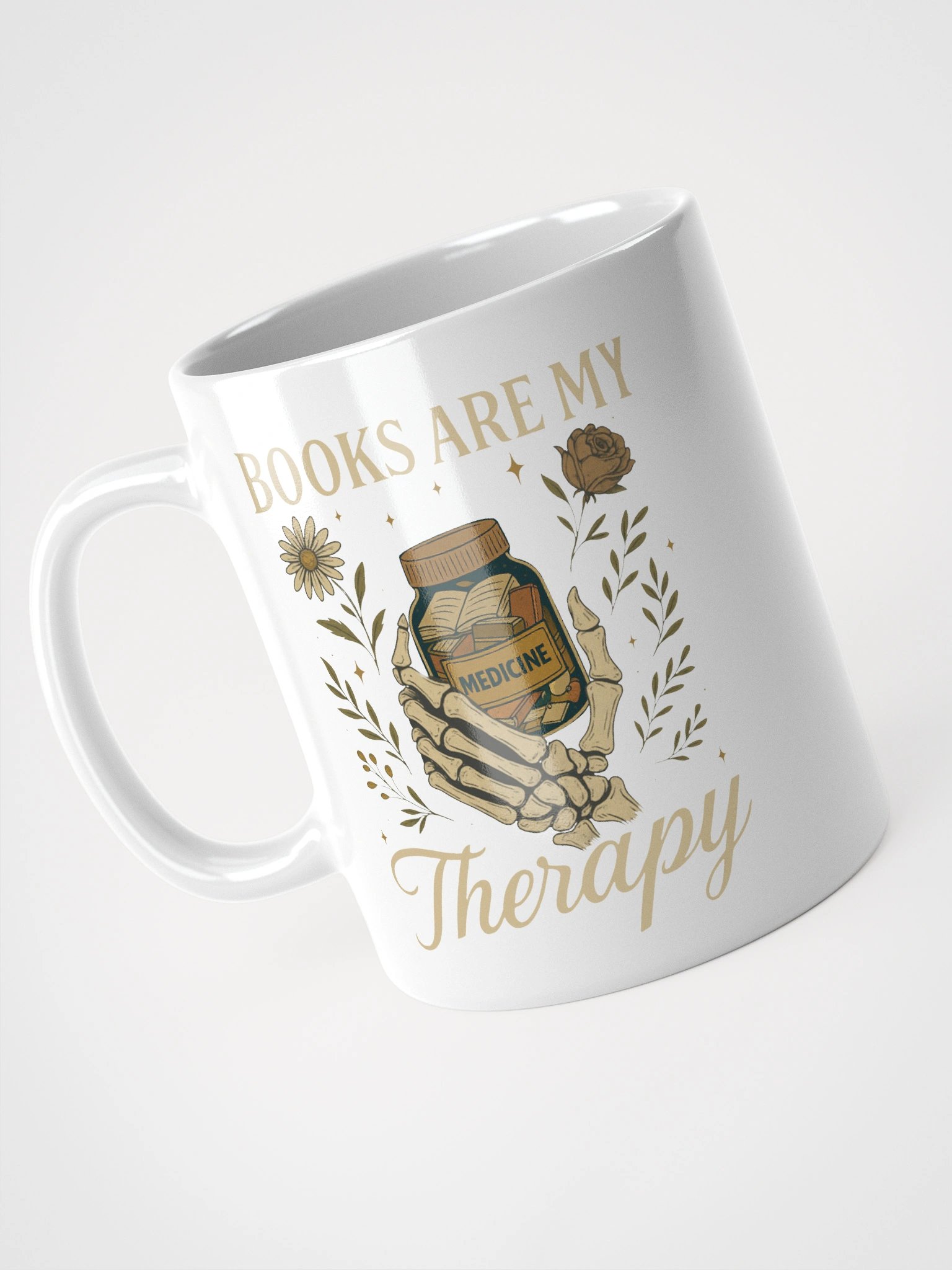 Books Are My Therapy Glossy Mug product image (4)