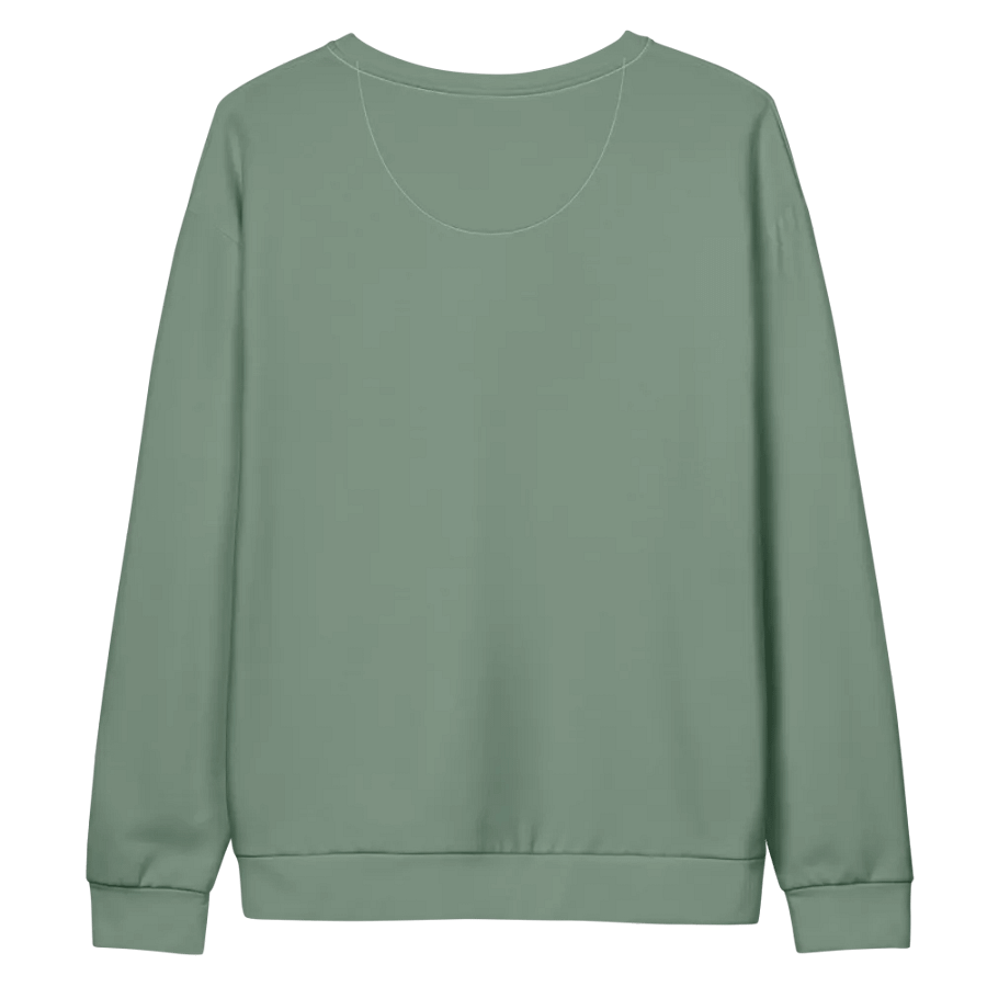 Plain Medium Sage Green Soft Summer Unisex Recycled Polyester Heavyweight Premium Sweatshirt by Treasure Pie product image (12)