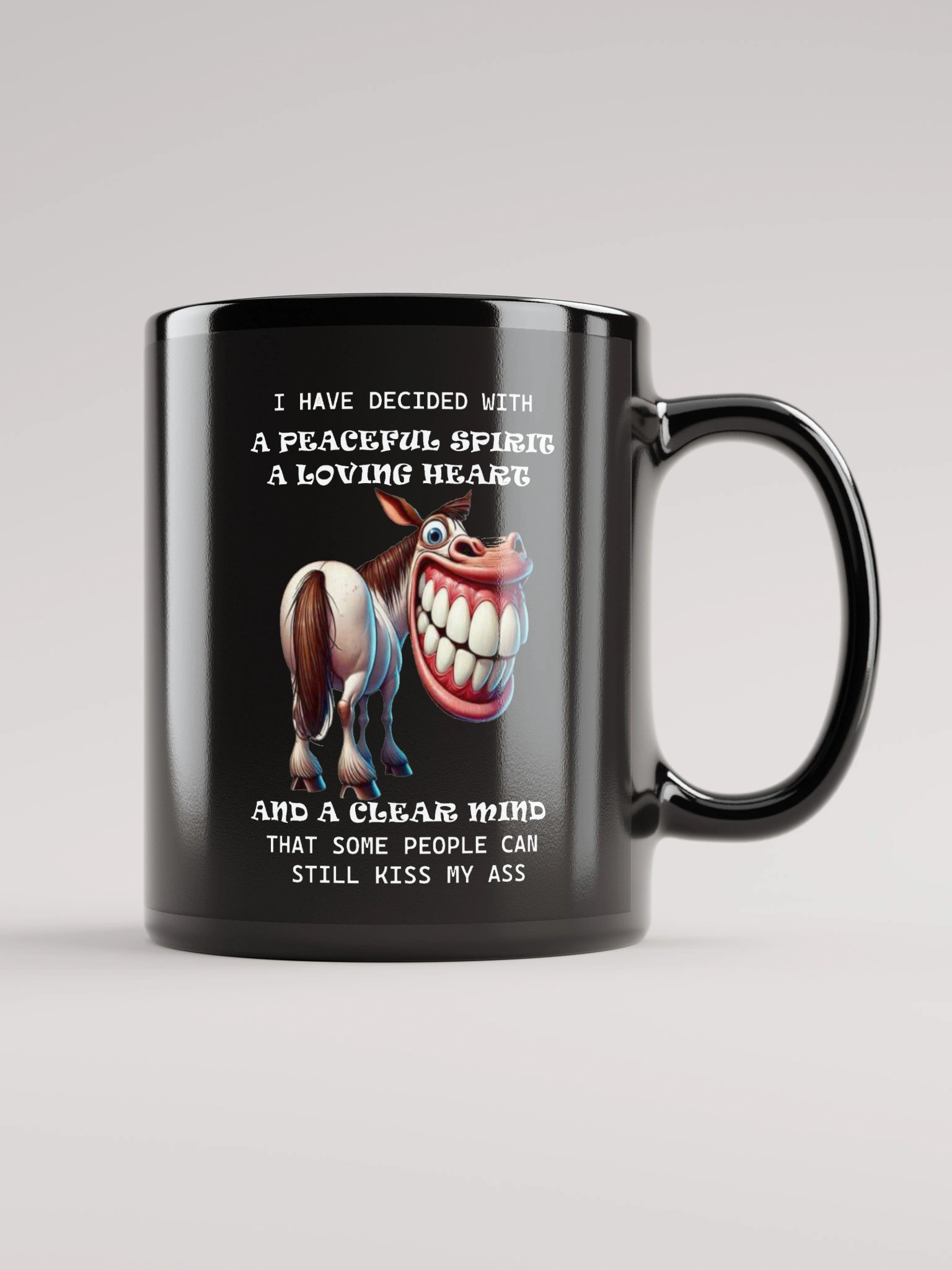 "Peaceful Spirit, Sass Included – CBM Blackout Mug" product image (2)