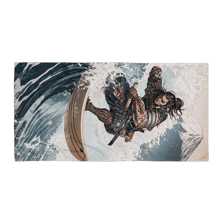Hokusai's Wave Rider Towel product image (1)