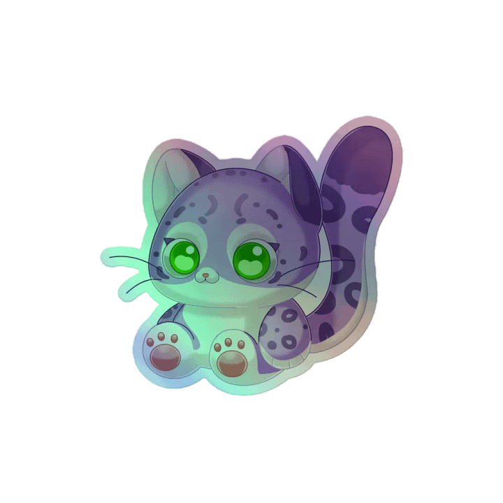 Katalae the SnowLeopard Holographic Sticker product image (2)