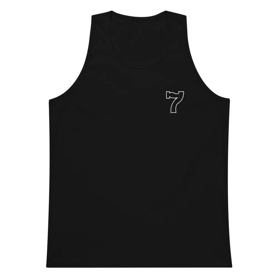Cdog Spins 7 Black/White Embroided Tank Top product image (5)