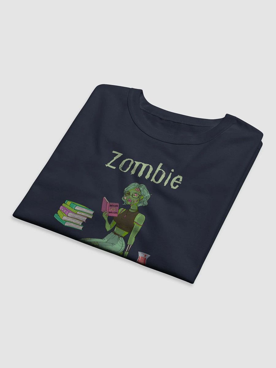 Zombie Book Lover Navy Relaxed T-shirt product image (6)