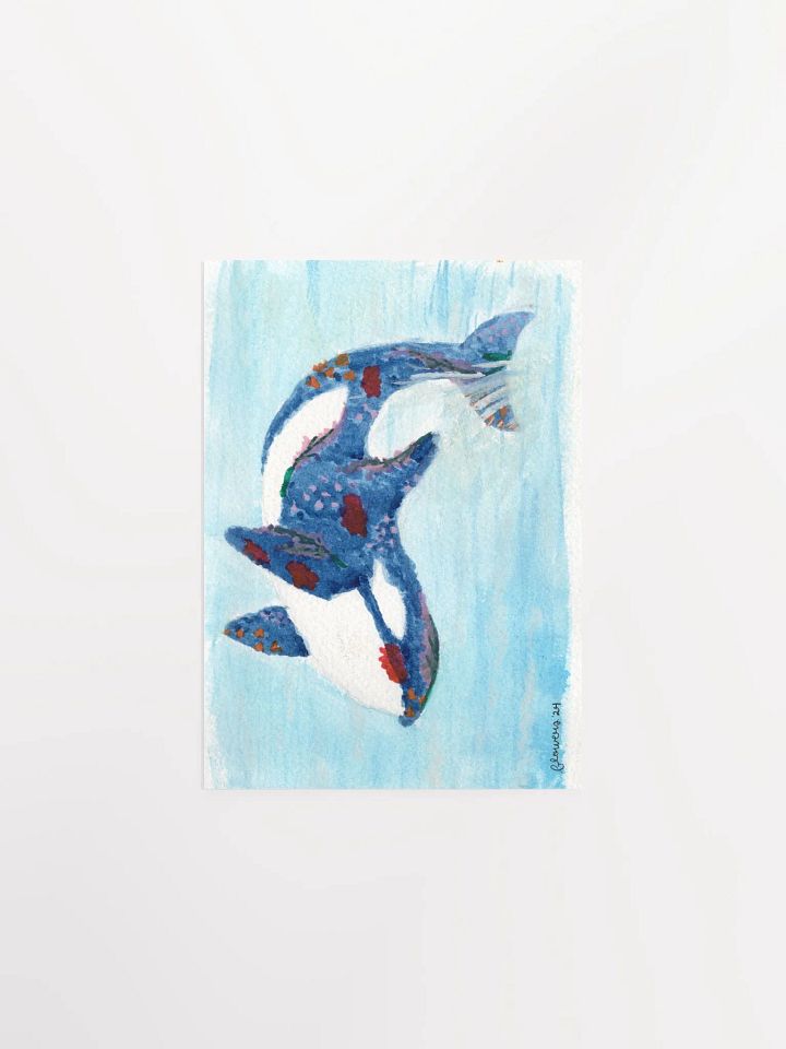 floral orca backwards breech 02 - watercolour - print product image (2)