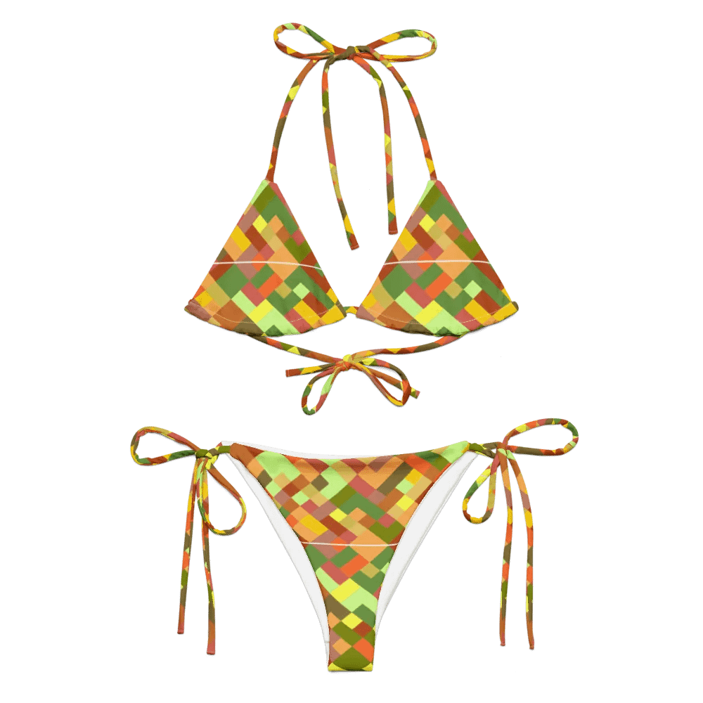 Colorful Mosaic Pattern Design String Bikini - v2 product image (2)