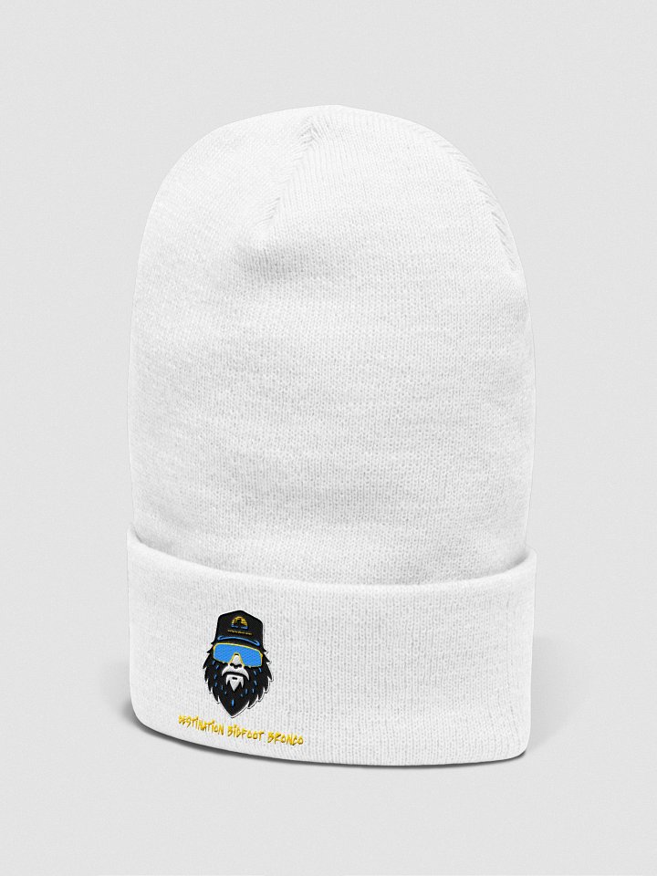 Bigfoot White Cuffed Beanie product image (2)