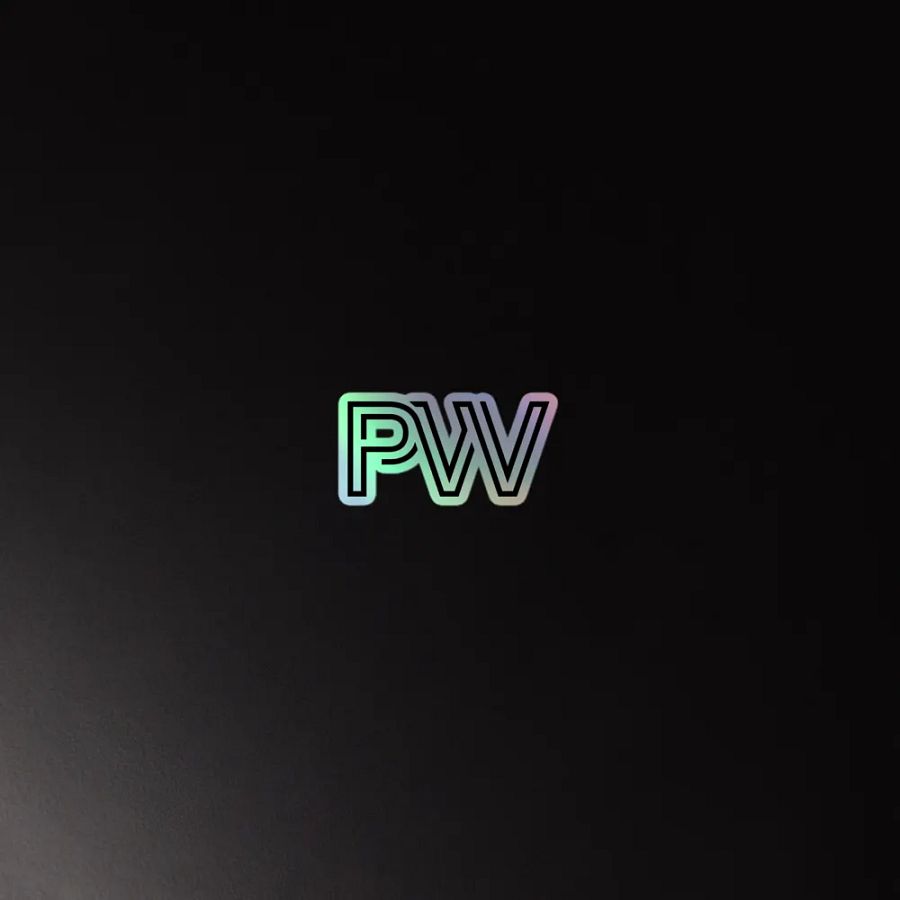 PW holographic sticker product image (2)
