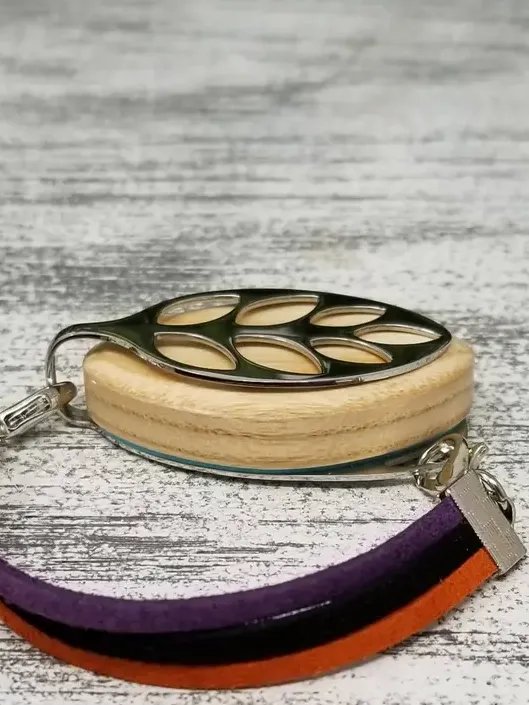 Spooky Faux Suede Bracelet | Handmade Accessory for Bellabeat Leaf Urban & Ivy product image (2)