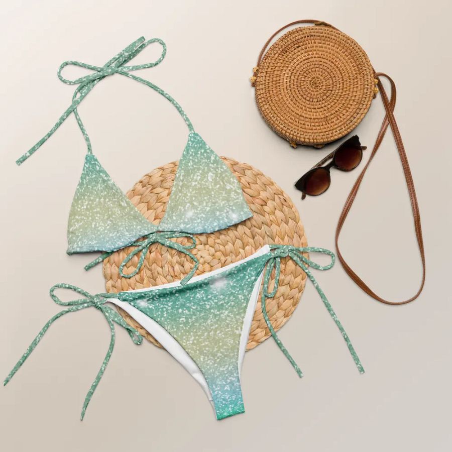 Glitter Unicorn Texture Design String Bikini (2) product image (6)