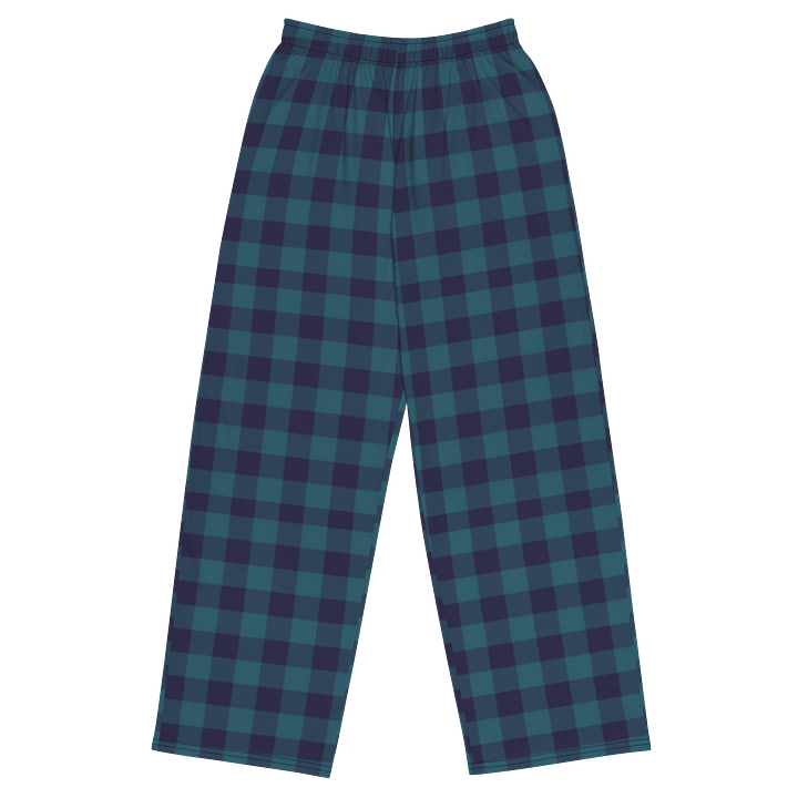 Blue Gingham Wideleg Pants product image (1)