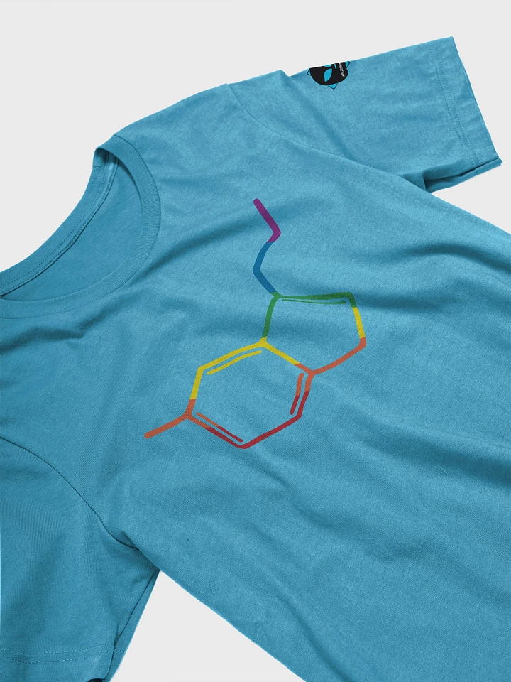 rainbow seratonin molecule shirt product image (1)